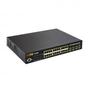 SFC4500T(DC) 10/100/1000Mbps TP 24포트 + SFP 4슬롯 (Combo Port : 23,24), S-Ring Support, DC Power