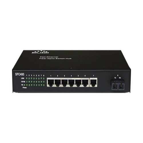 SFC400-SCM 광 1포트 + TP 7포트 이더넷 스위치 100Mbps, 멀티모드, 2km, 1310nm