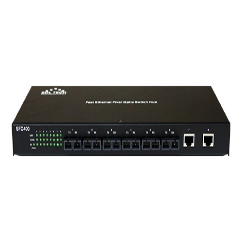 SFC400-SCM6 광 6포트 + TP 2포트 이더넷 스위치 100Mbps, 멀티모드, 2km, 1310nm