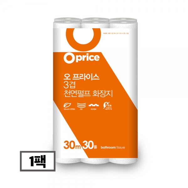 오프라이스 3겹천연펄프 화장지 30M*30롤