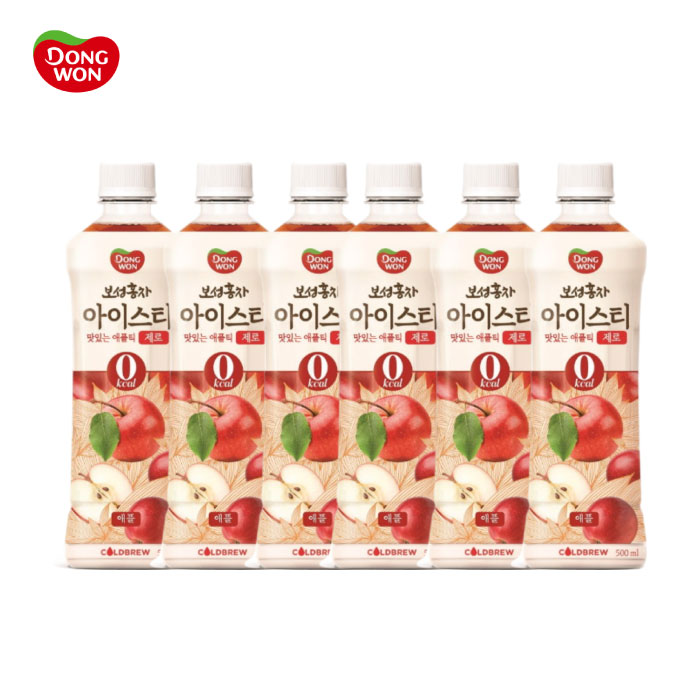 보성홍차 아이스티 제로 애플 500ml*6