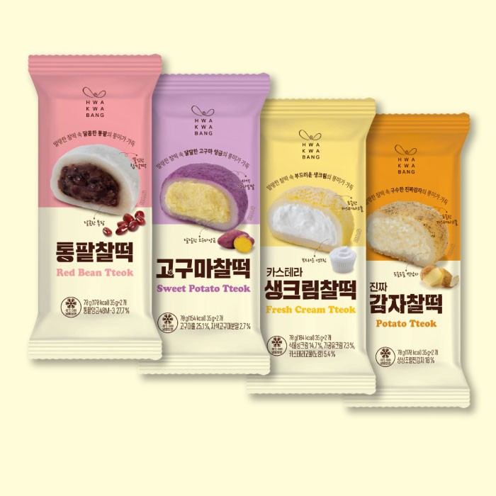 화과방 찰떡 4종 세트(감자+고구마+통팥+생크림)