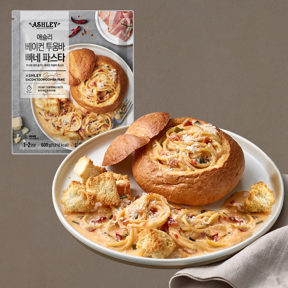 애슐리 베이컨 투움바 빠네 파스타 600g 1팩