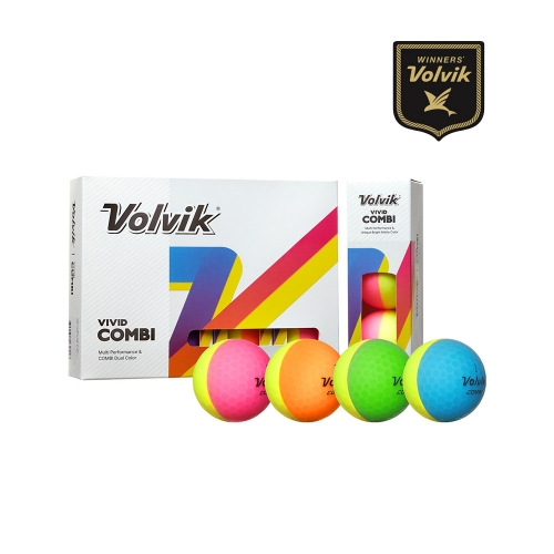볼빅 비비드 콤비 골프공 반반볼 투컬러 골프볼 각인 4칼라 반반공 홀인원 선물 인쇄 X