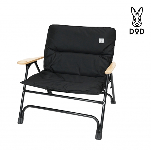 [C1-833-BK/TN] 디오디(DOD) 오야코 체어 1.5인용 블랙/탄 캠핑용 접이식 의자 소파