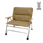 [C1-833-BK/TN] 디오디(DOD) 오야코 체어 1.5인용 블랙/탄 캠핑용 접이식 의자 소파