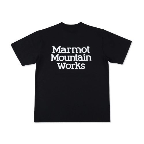 [215028339823] 마모트 남성 Marmots 로고 반팔 블랙