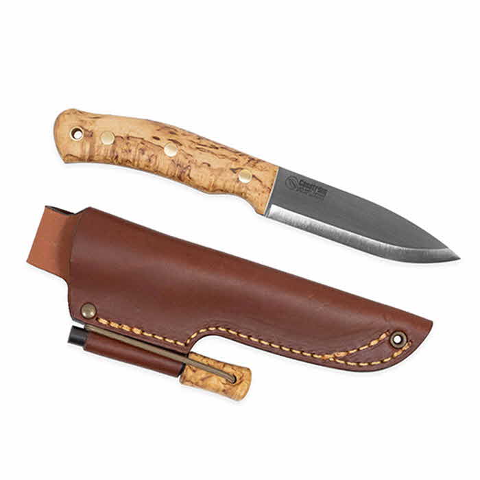 [C-13124_N] 카스트롬 No.10 스웨디시 포레스트 나이프 캠핑용 칼 (슬레이프너 강재 / 자작나무 핸들) (파이어스틸 포함)