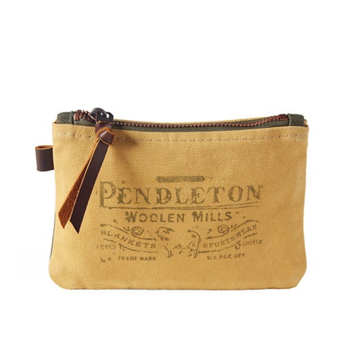 [GD156-54545] 펜들턴 코튼 캔버스 지퍼 파우치_탄