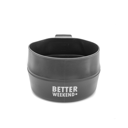 [WD-W10390_BW] 윌도 캠핑용 접이식 컵 [BetterWeekend]라지_다크 그레이