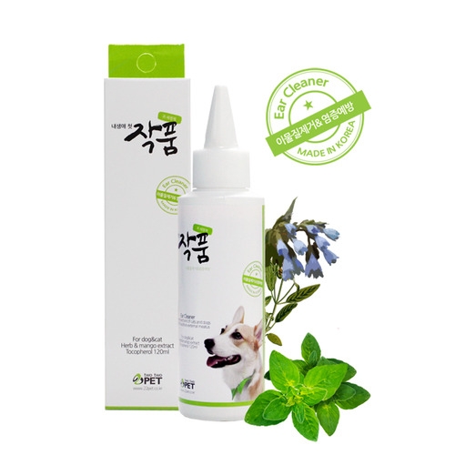 작품 강아지 고양이 귀 세정제 120ml