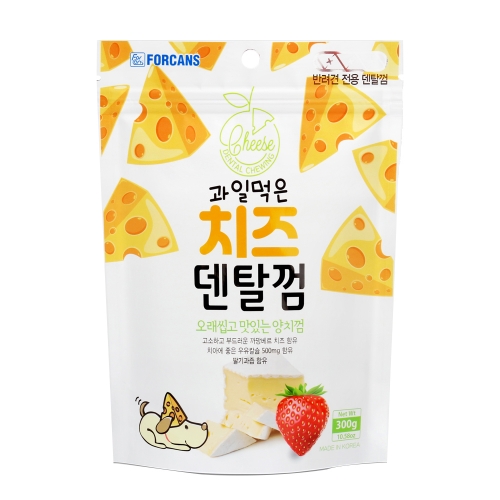 포켄스 과일먹은 치즈덴탈껌 딸기 100g