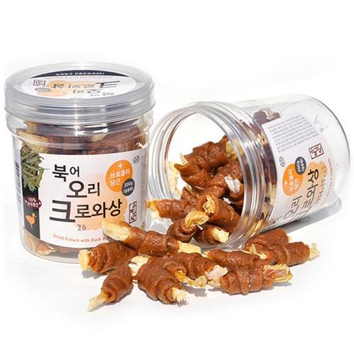 아침애 수제간식 북어 오리고기 크로와상 200g