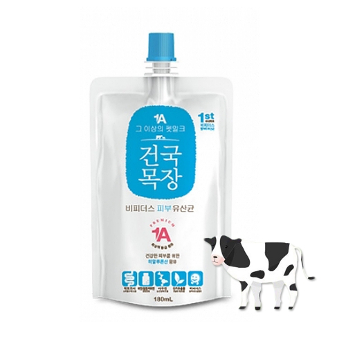 건국목장 강아지우유 비피더스 피부 유산균 180ml