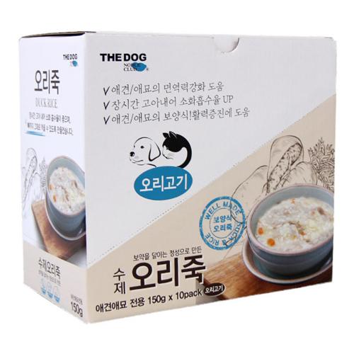 더독 수제 오리죽 150g x 10개 강아지 고양이 영양식