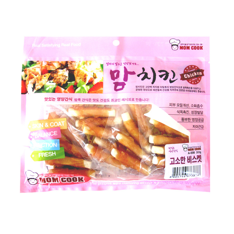 맘쿡 맘치킨 치킨 고소한 비스켓 300g 애견간식