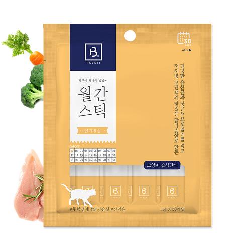 브리더랩 월간스틱 닭가슴살 30p 고양이츄르