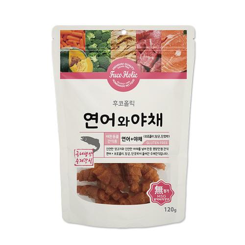 후코홀릭 연어와 야채 120g 국내산 강아지간식