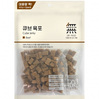 바우와우 무마진 큐브 육포 소고기 800g