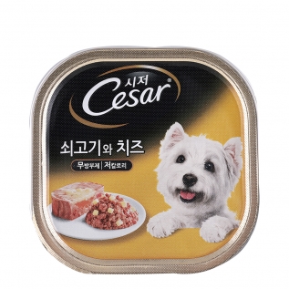시저캔 소고기+치즈 100g 강아지 습식캔
