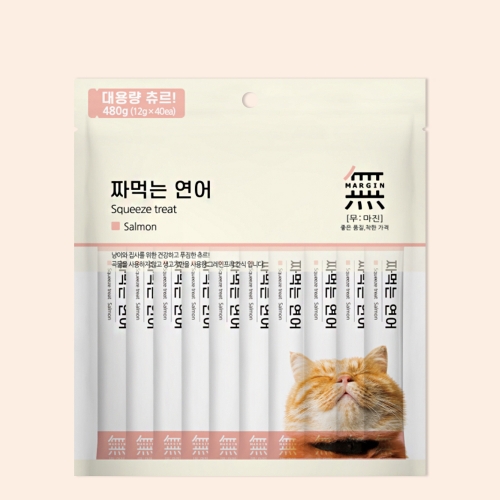 바우와우 무마진 대용량 고양이츄르 연어 40p