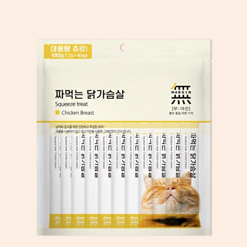 바우와우 무마진 대용량 고양이츄르 닭가슴살 40p