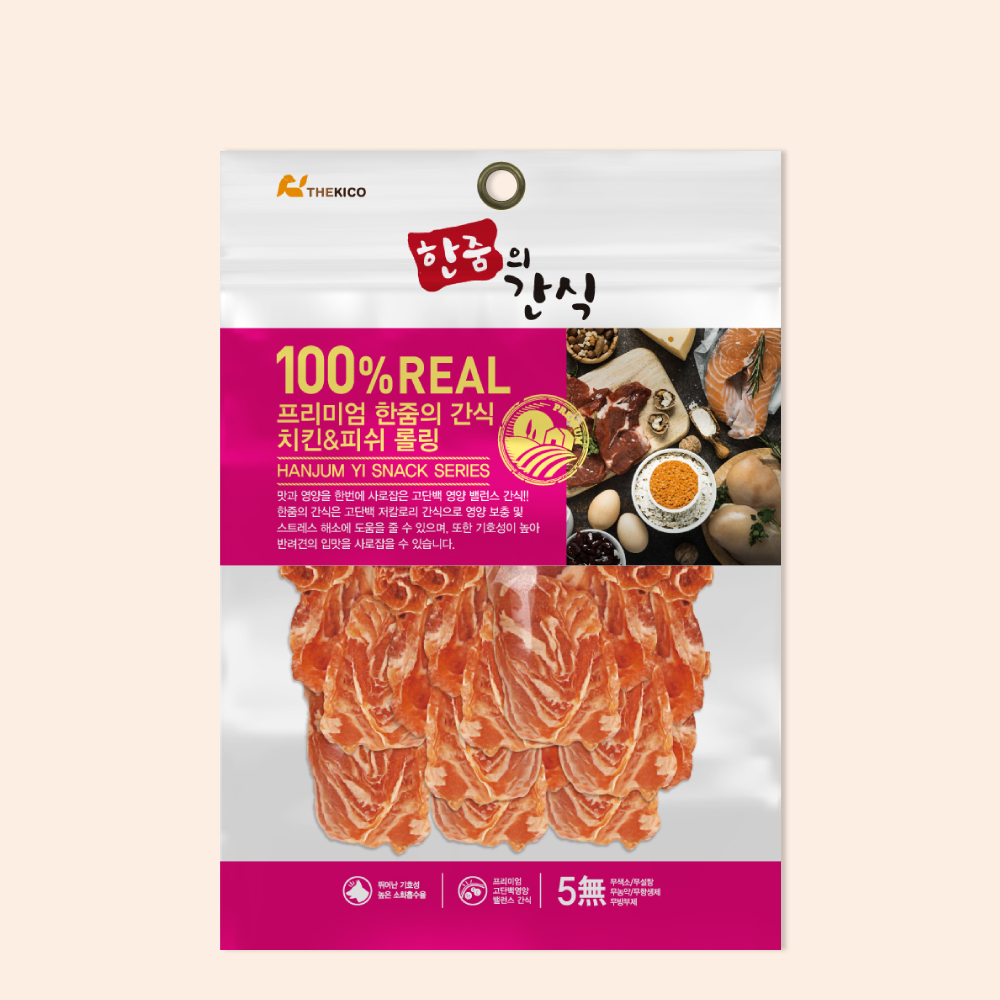 한줌의간식 리얼 간식 치킨&피쉬 롤링 180g