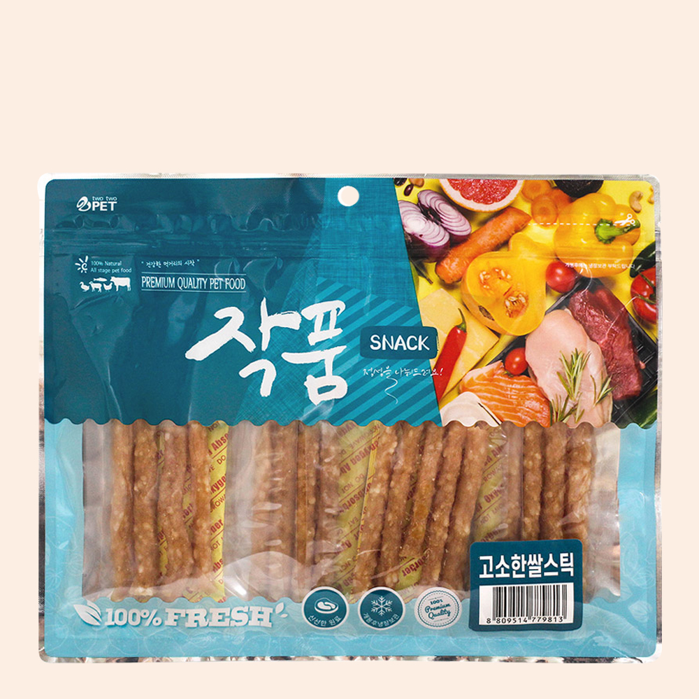 작품 고소한 쌀스틱 300g 강아지 대용량간식