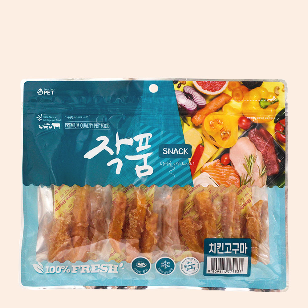 작품 치킨고구마 300g 강아지 대용량간식