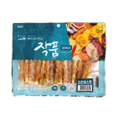 작품 치킨 비스켓 300g 강아지 대용량간식