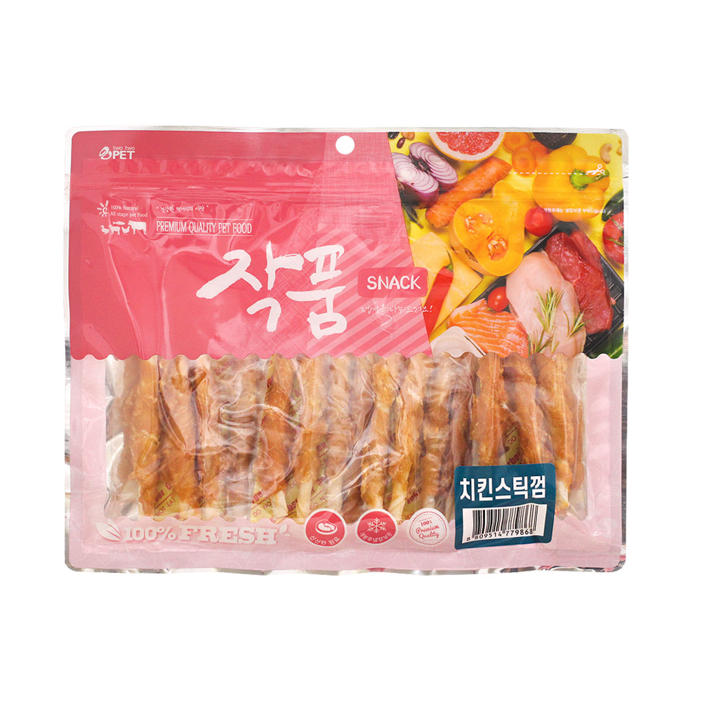 작품 치킨스틱껌 300g 강아지 대용량간식