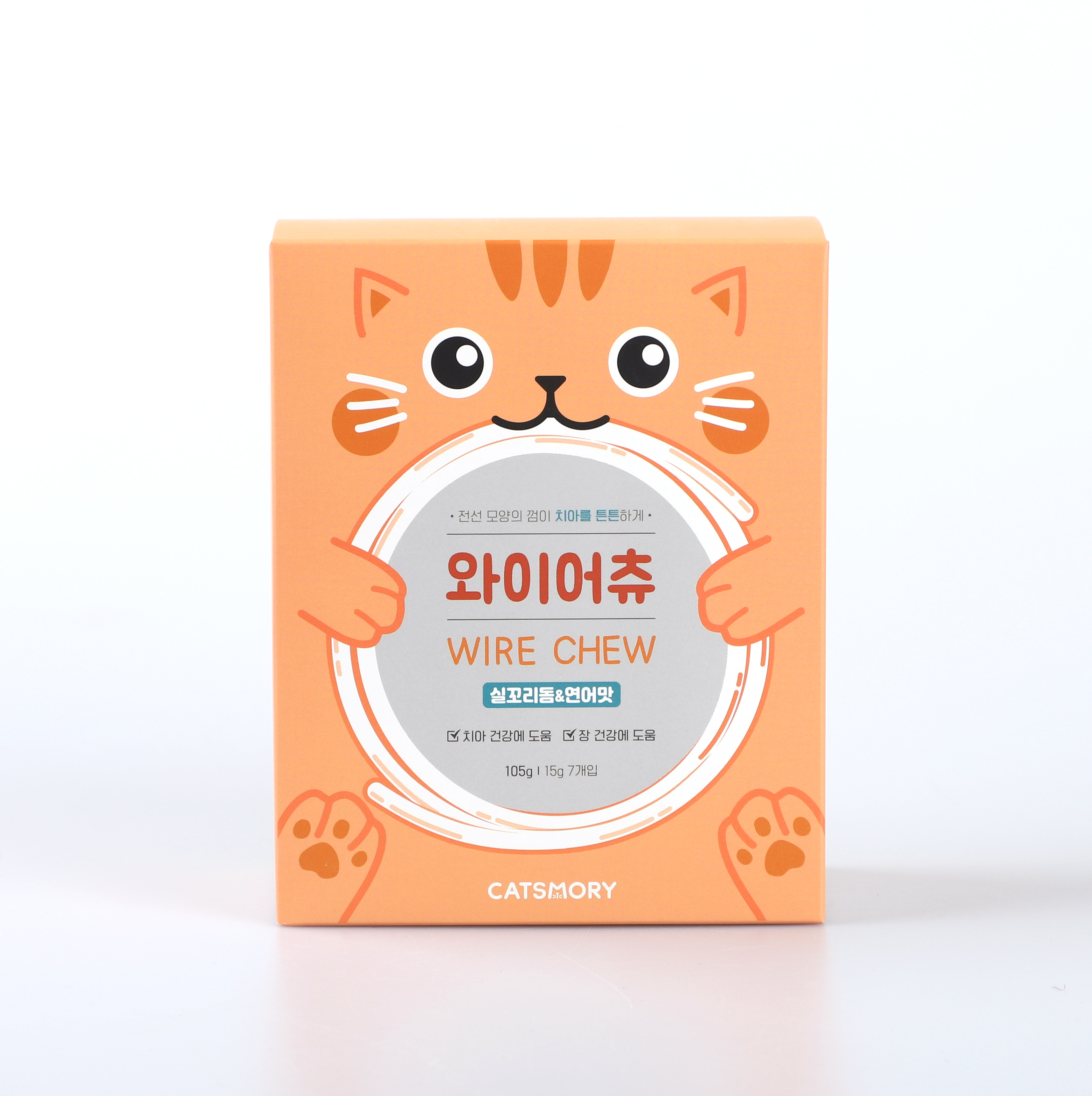 [유통기한]캣츠모리 와이어츄 실꼬리돔 연어맛 7p