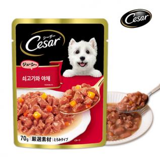 시저 파우치 쇠고기&야채 70g