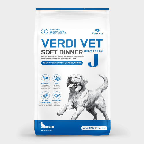 베르디벳 소프트디너 유산균 강아지 소프트사료 조인트 1kg (100gX10ea)