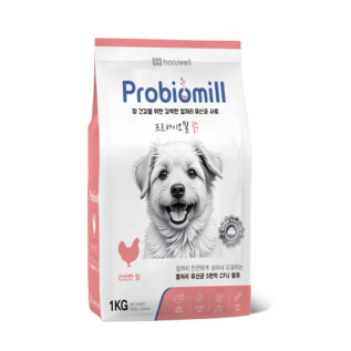 프로바이오밀 강아지 유산균 반습식사료 닭 1kg