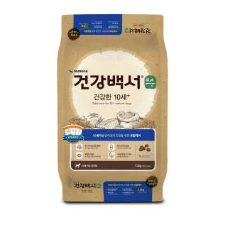 건강백서 순 건강한 10+ 시니어 노령견 가수분해 강아지사료 7.2kg