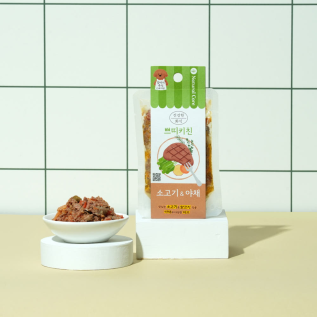 네츄럴코어 쁘띠키친 소고기 야채 85g 강아지 습식 간식 파우치