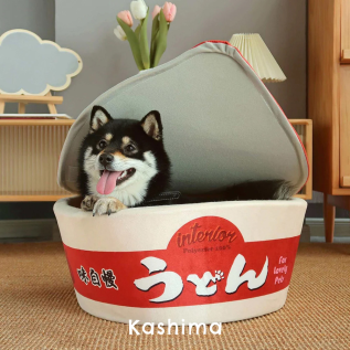 카시마 숨숨집 레드 우동 M 반려동물 강아지 고양이 침대