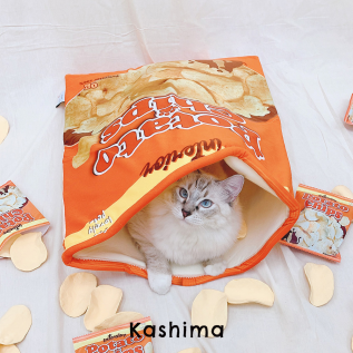 카시마 숨숨집 감자칩 반려동물 베드 강아지 고양이 애견