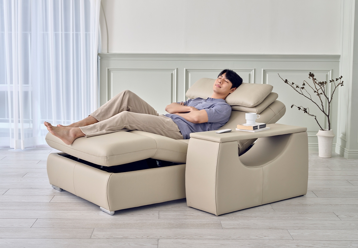 [연휴특가~2/18까지]시네마 전체 천연가죽 모션베드