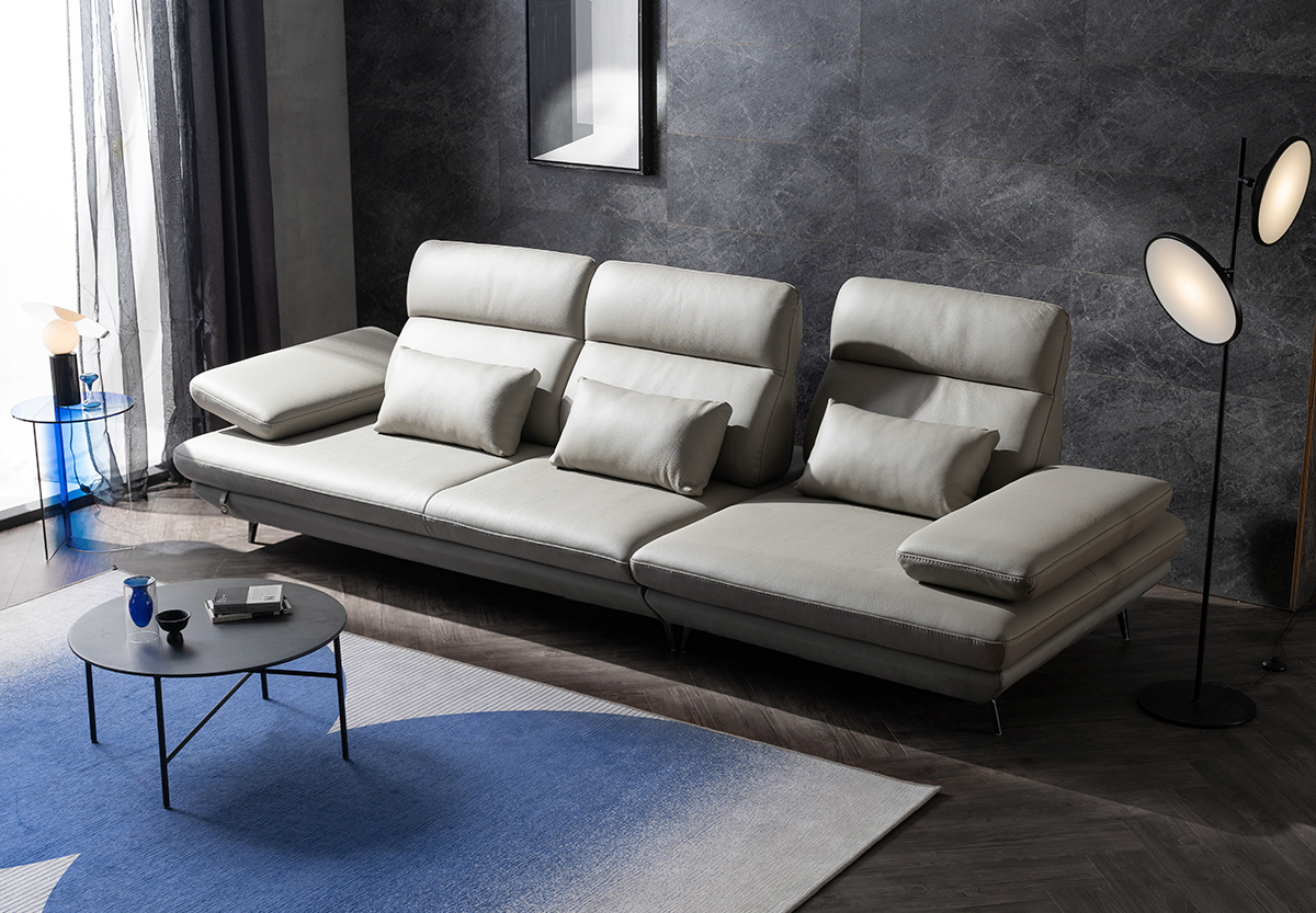 [리퍼상품]플랫b 4인 스윙 전체 통가죽 소파