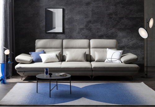 [리퍼상품]플랫b 4인 스윙 전체 통가죽 소파