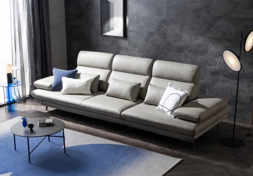 [리퍼상품]플랫b 4인 스윙 전체 통가죽 소파