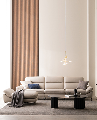 [리퍼상품]시엘 3.5인 전체 천연가죽 소파