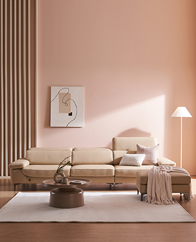 [리퍼상품]레이브 4인 헤드레스트 전체 통가죽 소파