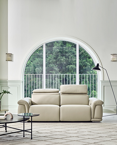 [리퍼상품]시네마 3인 전동 리클라이너 전체 천연가죽 소파