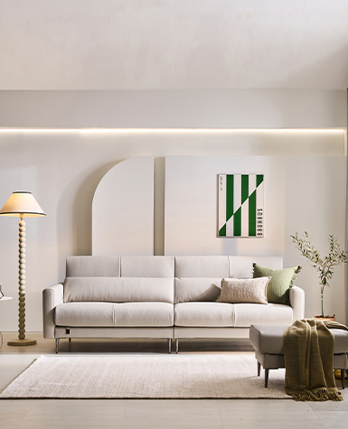 [리퍼상품]로이드 3.5인 전체 천연가죽 소파