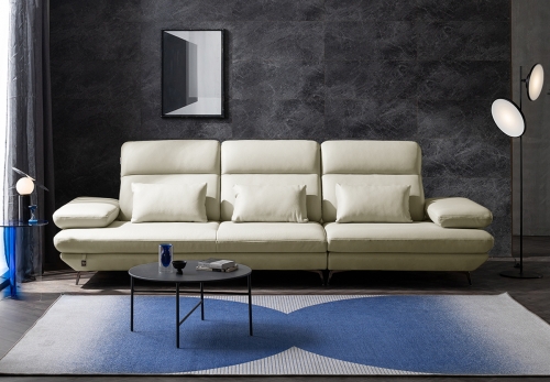 [리퍼상품]플랫b 4인 콤팩트 스윙 전체 통가죽 소파(2850)