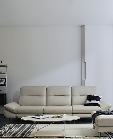 [리퍼상품]센느 4인 전체 통가죽 소파