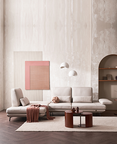 [리퍼상품]플라나 4인 오픈코너 스윙 전체 통가죽 소파